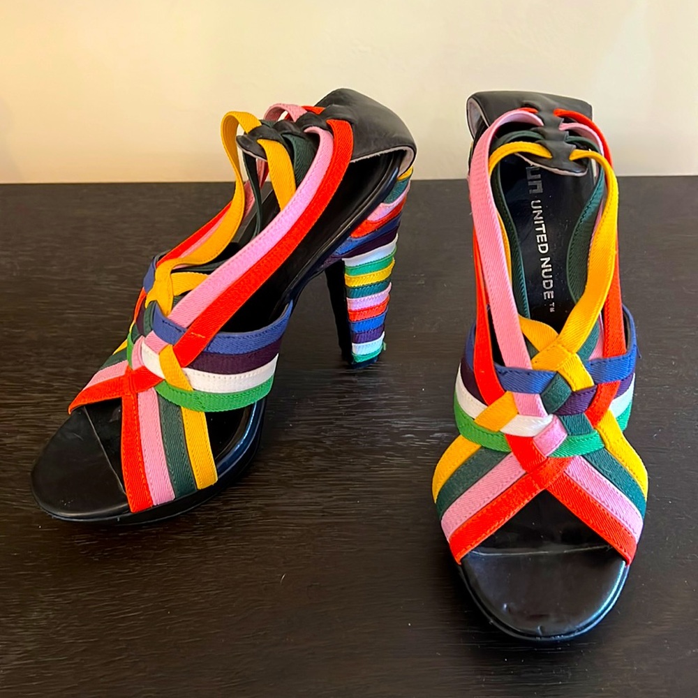United Nude Multicolor Platform Heels